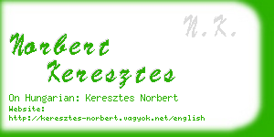 norbert keresztes business card